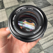 Load image into Gallery viewer, Minolta MD 50mm f/1.4 Lens