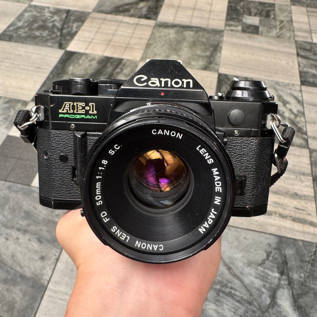 Canon AE-1 PROGRAM/FD 50mm 1:1.8 (良品） Canon AE-1 Program – Junktion NZ