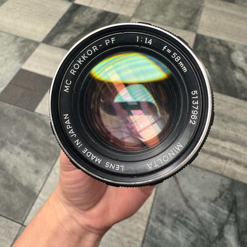 Minolta MC Rokkor-PF 58mm f/1.4 Lens