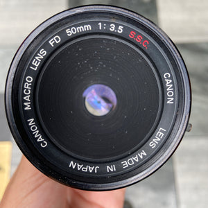 Canon Macro FD 50mm f/3.5 S.S.C lens